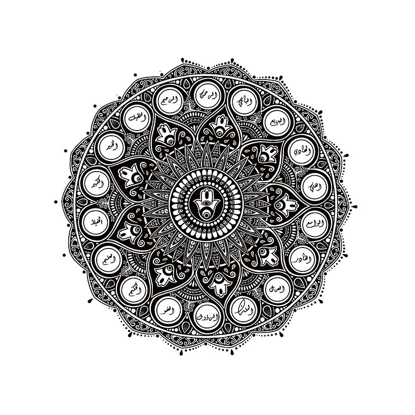 My Project "God is the True Protector" in The Art of Drawing Mandala course  2