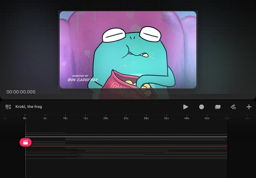 2D animation in full color and audio 1