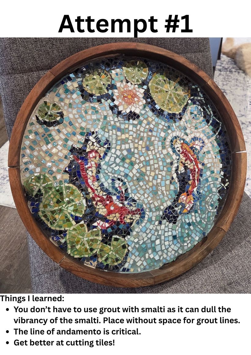 From complete disaster to mild improvement - koi mosaic 1