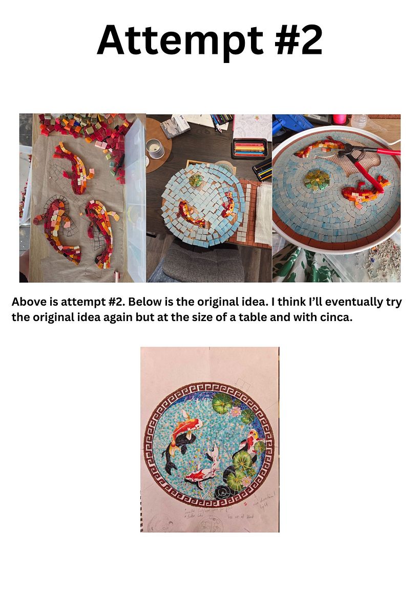 From complete disaster to mild improvement - koi mosaic 1