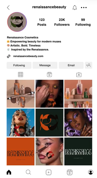 Renaissance Makeup Visual Identity Project 1