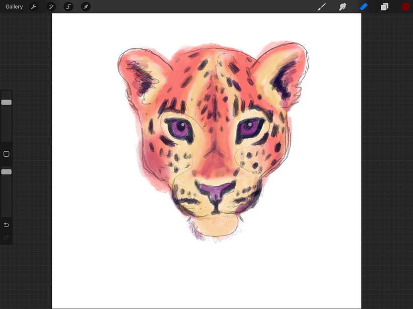 Colourful Leopard Head 1
