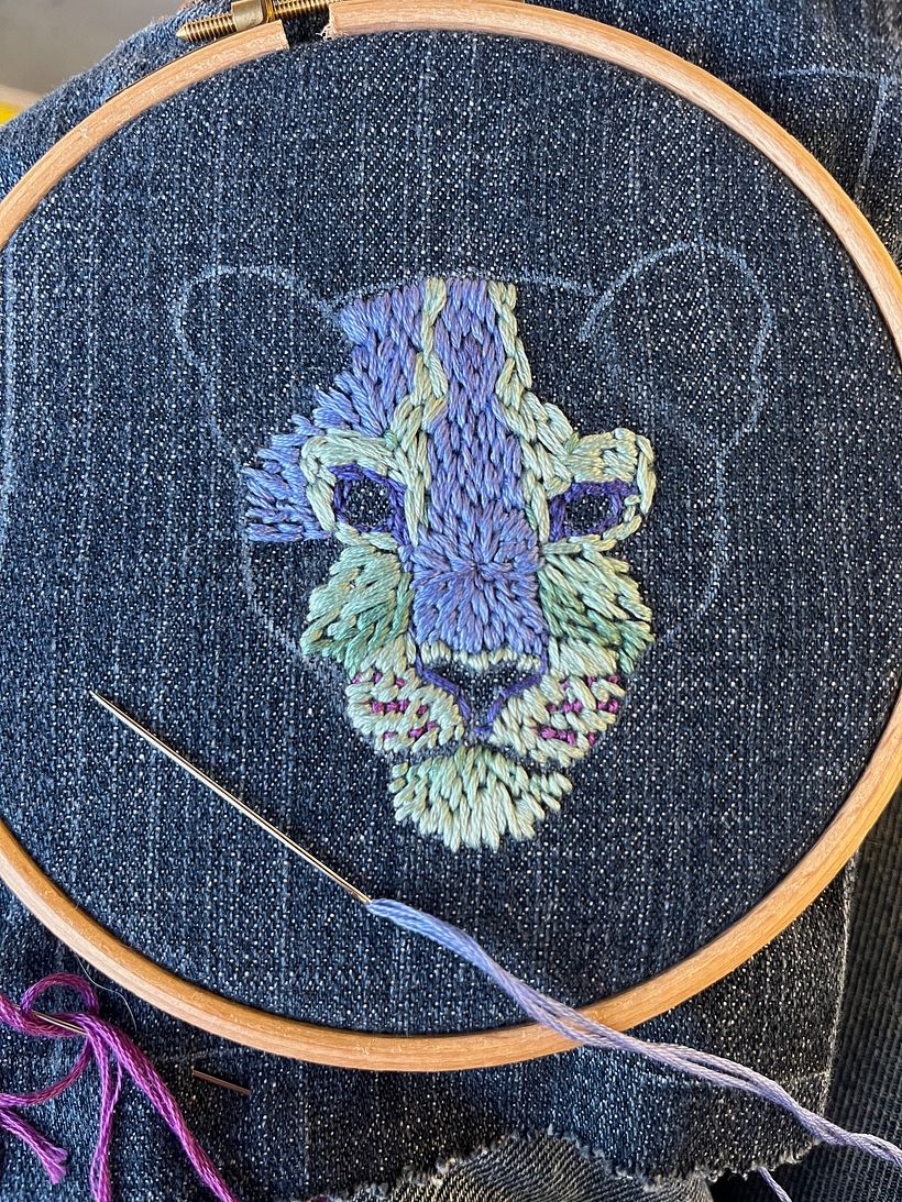 Colourful Leopard Head 3