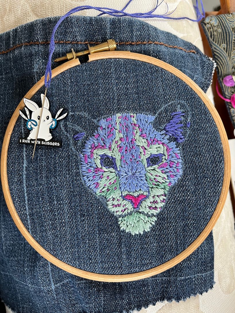 Colourful Leopard Head 4