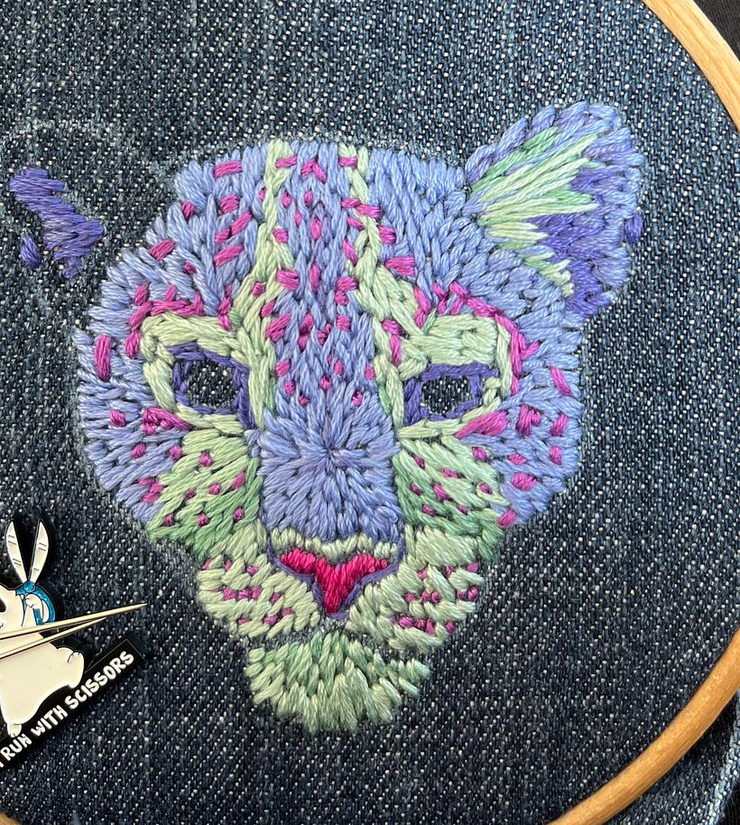 Colourful Leopard Head 2