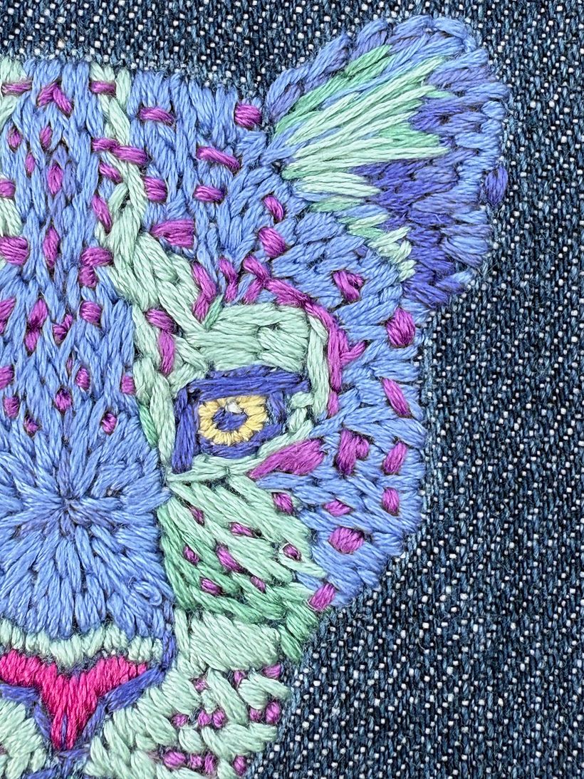 Colourful Leopard Head 4