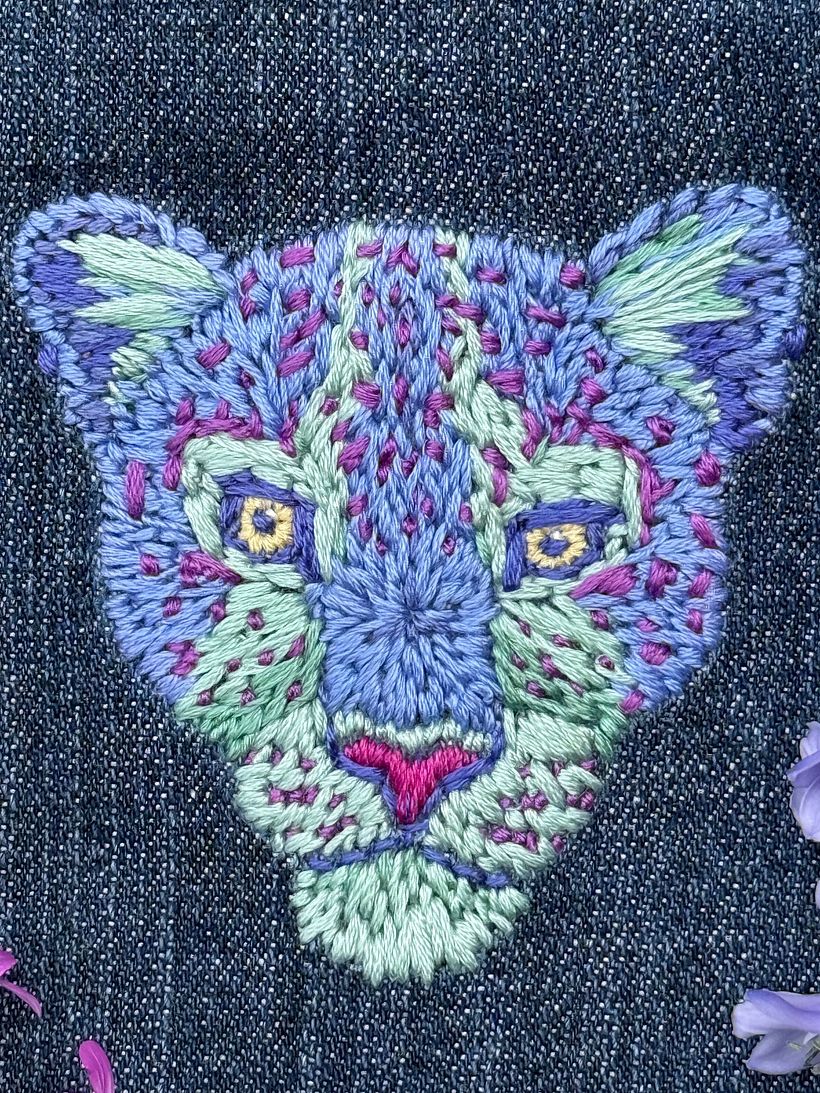 Colourful Leopard Head 1