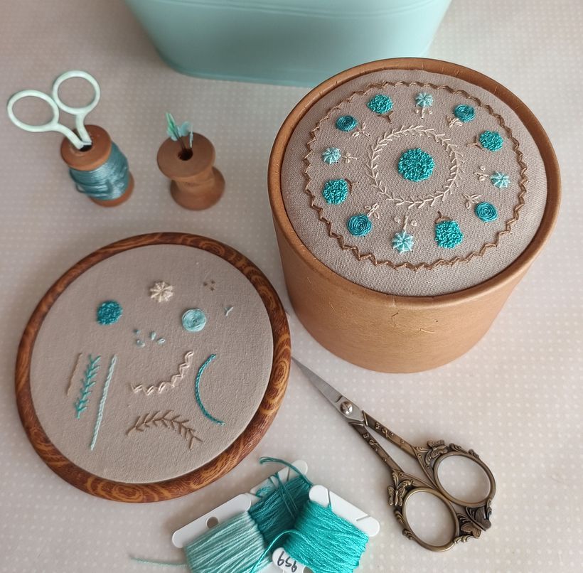Caja con mandala bordado 1