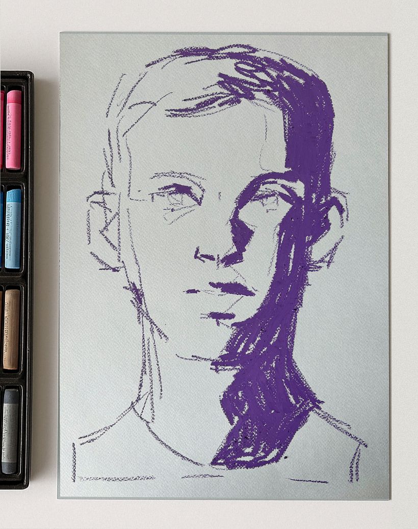 Creating a Portrait with Oil Pastels 1