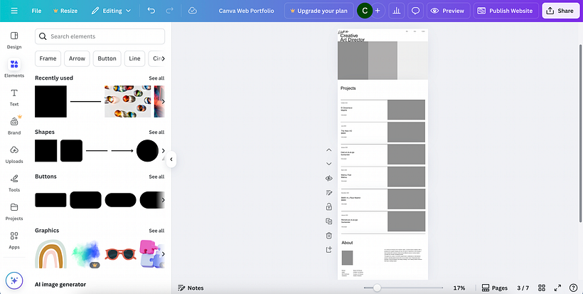 Web Portfolio Profesional con Canva 1