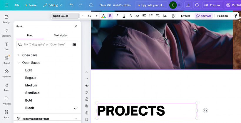 Web Portfolio Profesional con Canva 1
