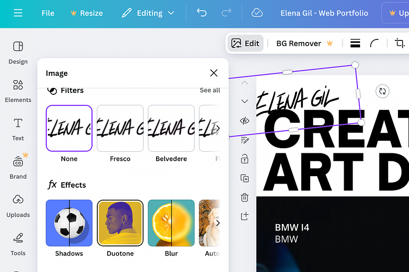 Web Portfolio Profesional con Canva 2