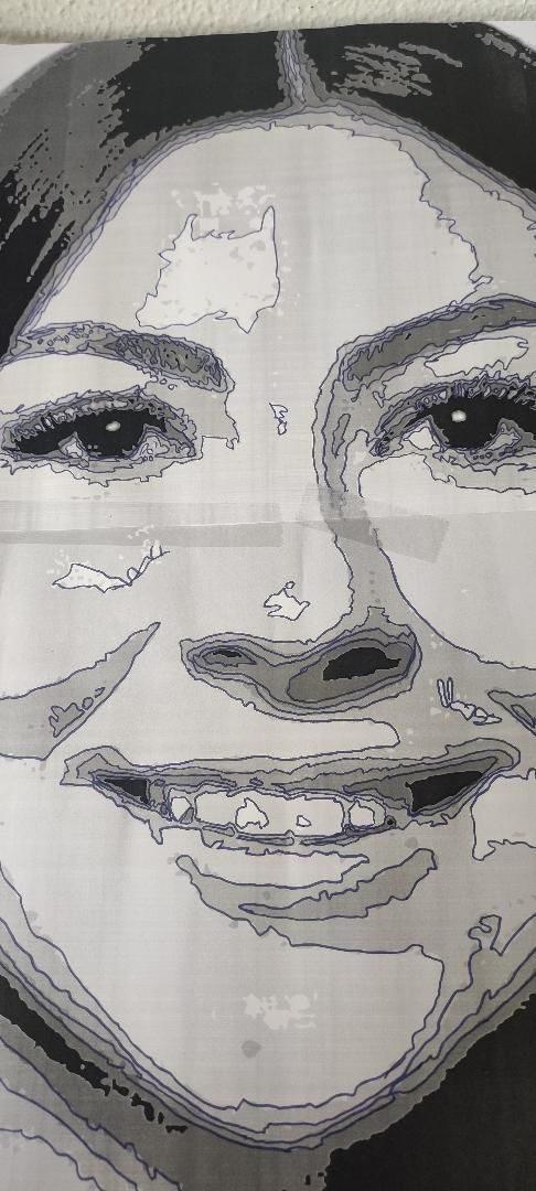 Portrait et peinture brodés  3