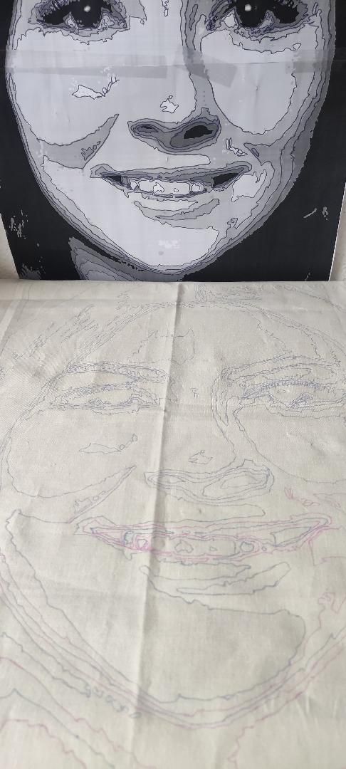 Portrait et peinture brodés  2