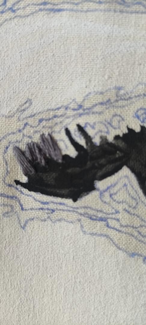 Portrait et peinture brodés  1
