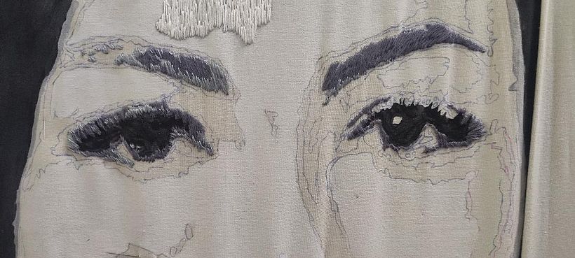 Portrait et peinture brodés  4