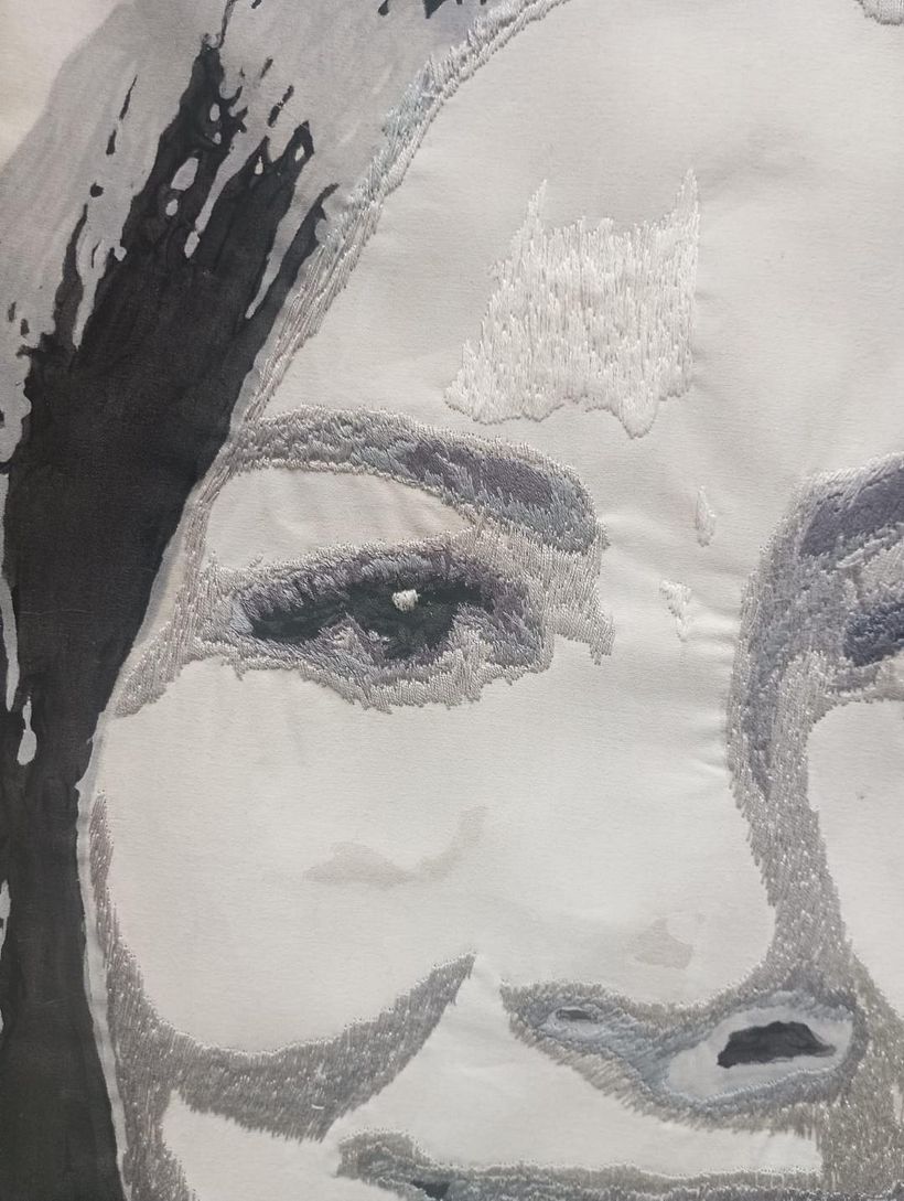 Portrait et peinture brodés  6