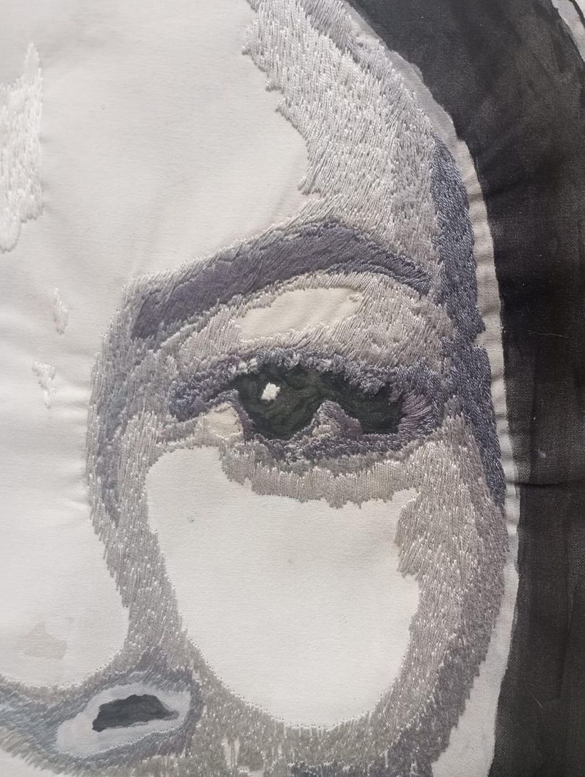 Portrait et peinture brodés  7