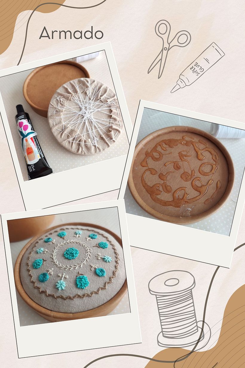 Caja con mandala bordado 1