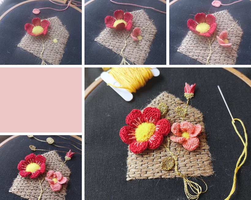 Un viaje de texturas, hilos y raíces: bordado floral 2