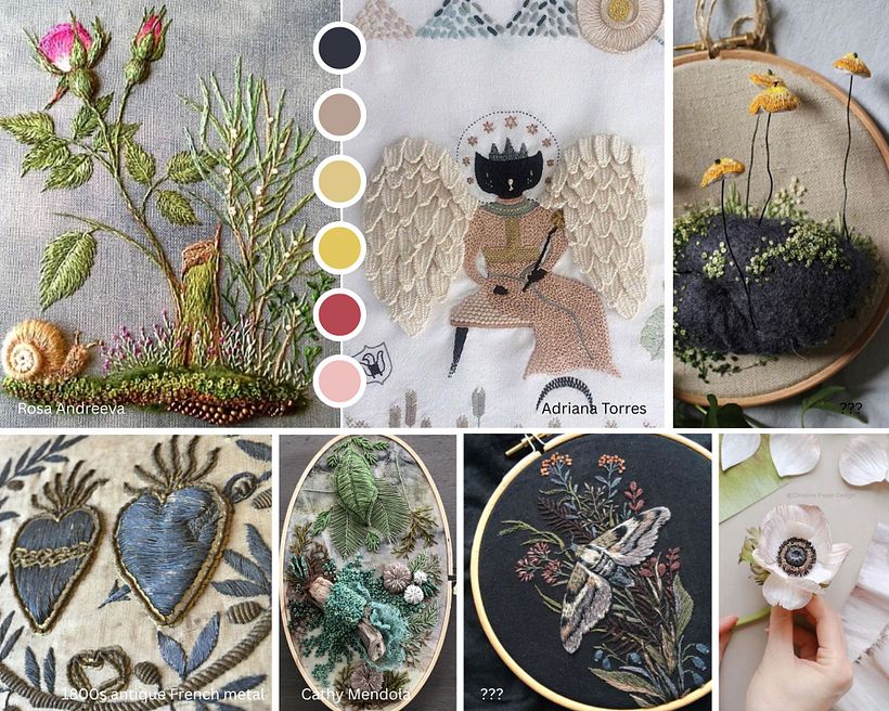 Un viaje de texturas, hilos y raíces: bordado floral 1