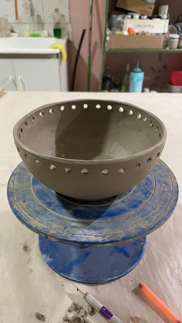 Bowl decorativo de cerámica y pita 1