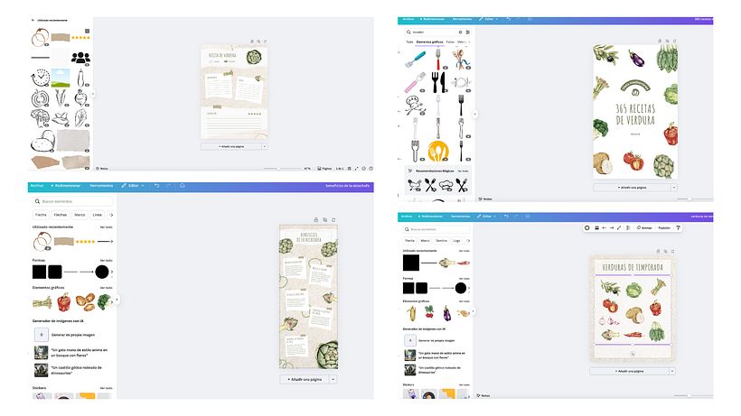 Modèles Canva pour des projets alimentaires durables 1