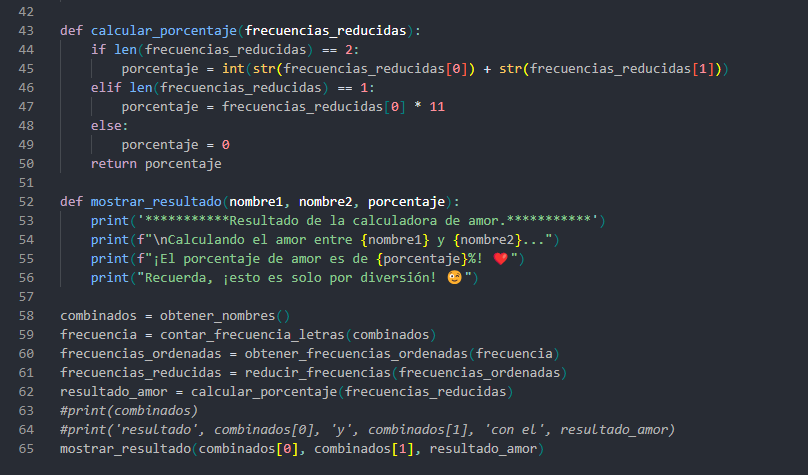 Juego Calculadora de amor 2