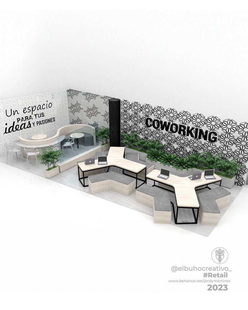  Diseño de Zona de Coworking para Centro Comercial 2