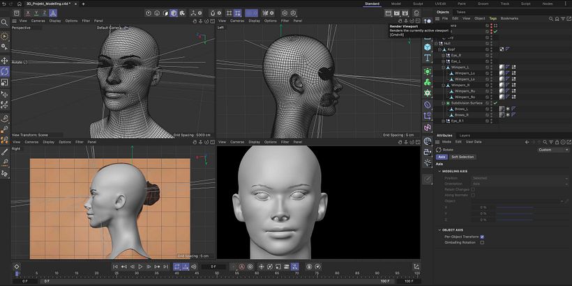 Abstrakte Portraitanimation mit Cinema 4D 1