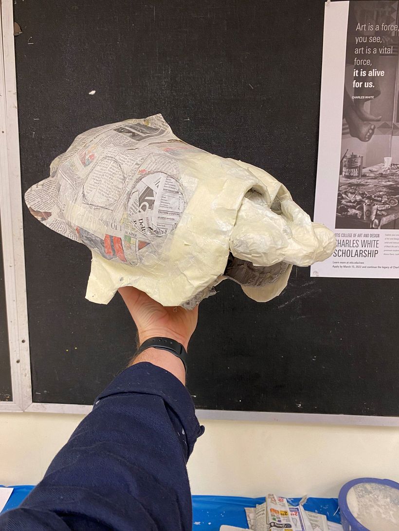 Sammael Paper Mache Mounted Head 3