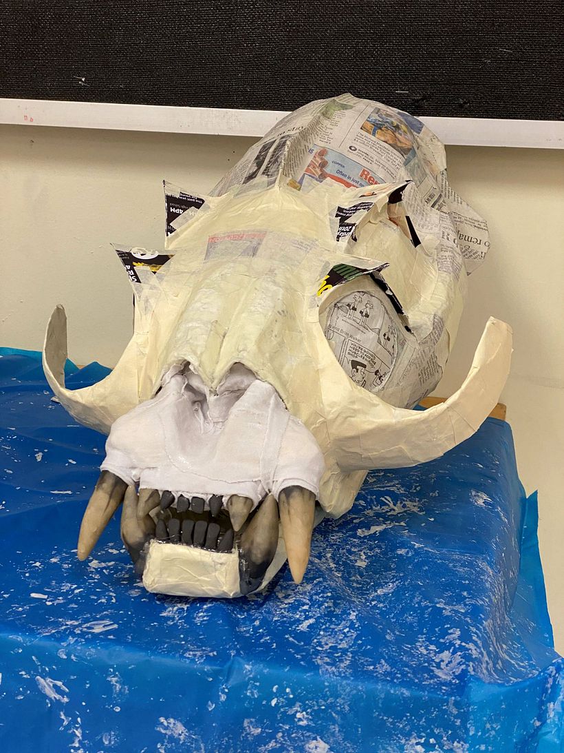 Sammael Paper Mache Mounted Head 4