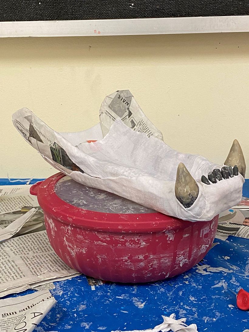 Sammael Paper Mache Mounted Head 5