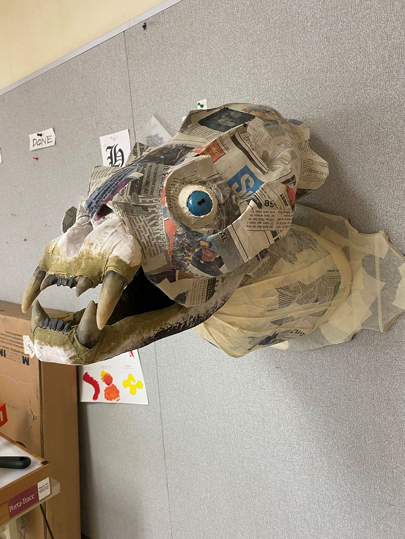 Sammael Paper Mache Mounted Head 6
