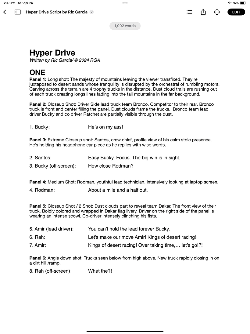 Ric Garcia - Script Writing for Comics - Final  Project 1