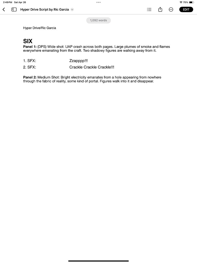 Ric Garcia - Script Writing for Comics - Final  Project 6