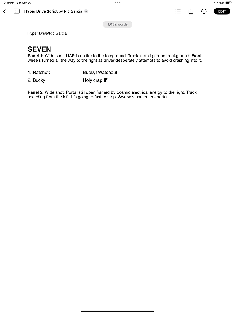 Ric Garcia - Script Writing for Comics - Final  Project 7