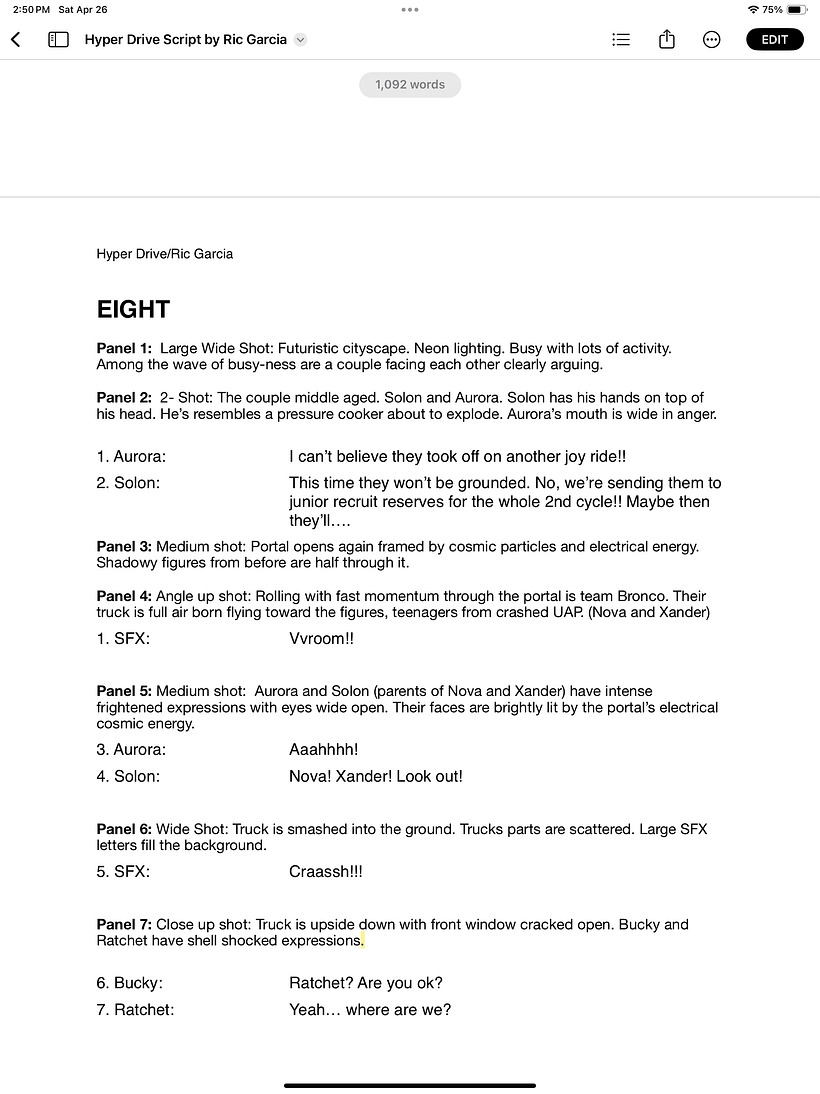 Ric Garcia - Script Writing for Comics - Final  Project 8
