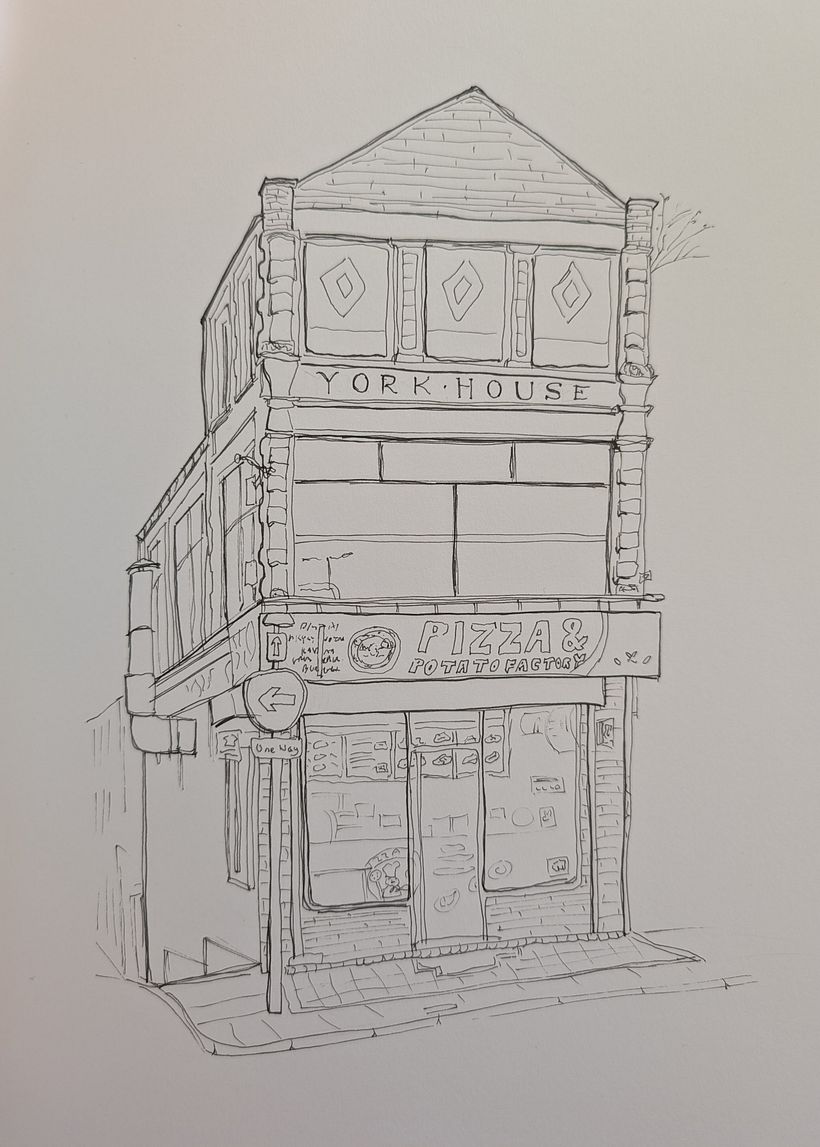 Expressive architectural sketching with coloured markers 1