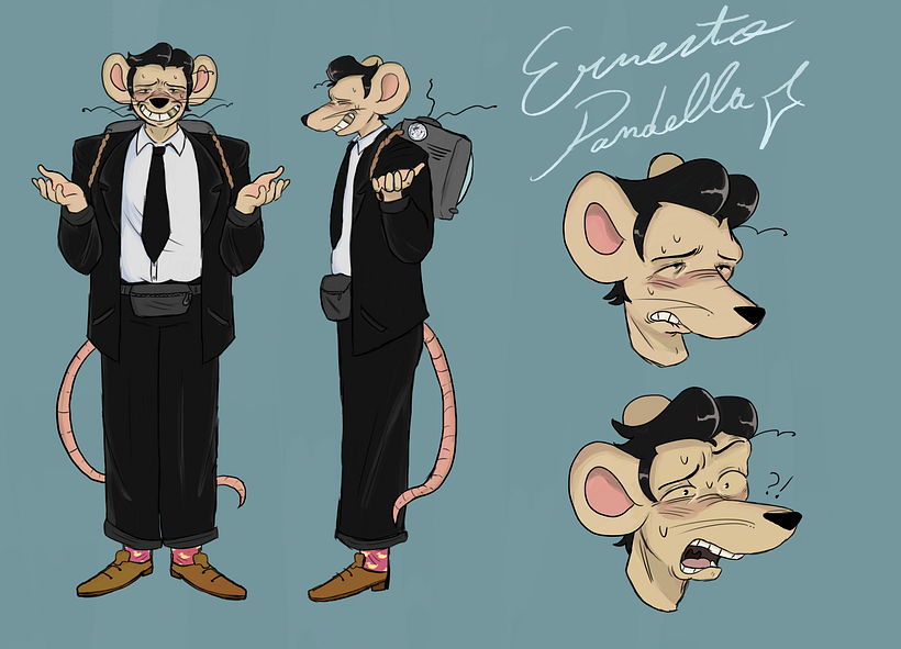 Character Design Process: Fergus Mercurio 1