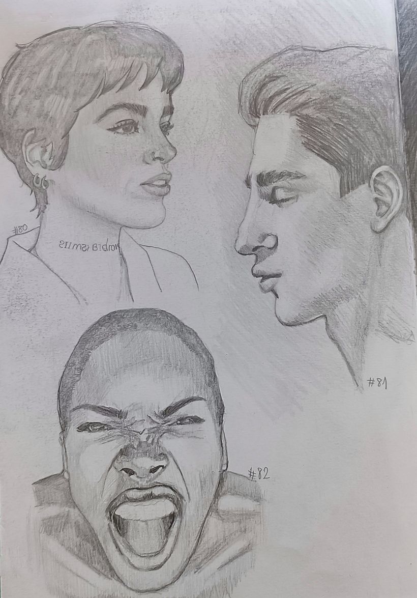 Proyecto final sketchbook de retrato: Reto 101 cabezas.  17