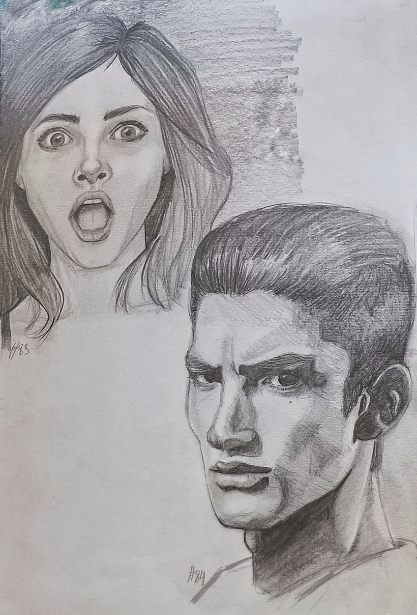 Proyecto final sketchbook de retrato: Reto 101 cabezas.  18