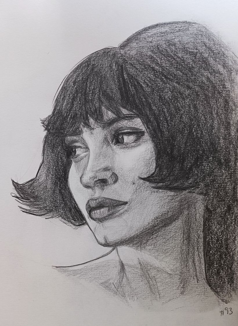 Proyecto final sketchbook de retrato: Reto 101 cabezas.  24