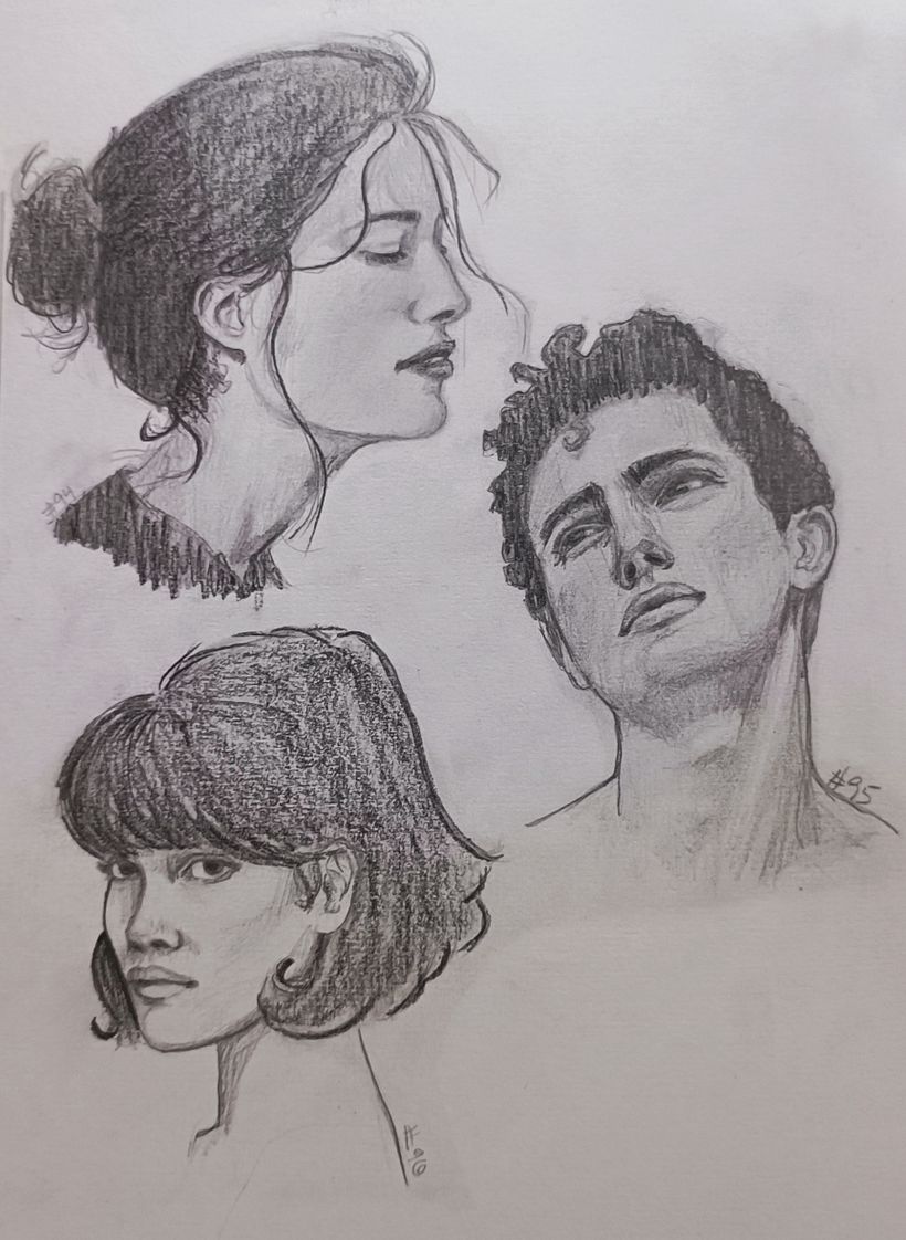 Proyecto final sketchbook de retrato: Reto 101 cabezas.  25