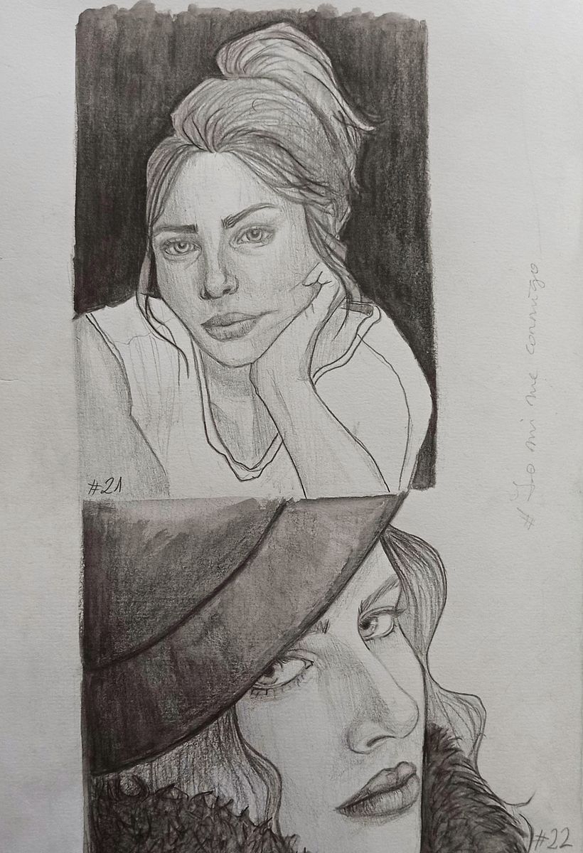 Proyecto final sketchbook de retrato: Reto 101 cabezas.  5
