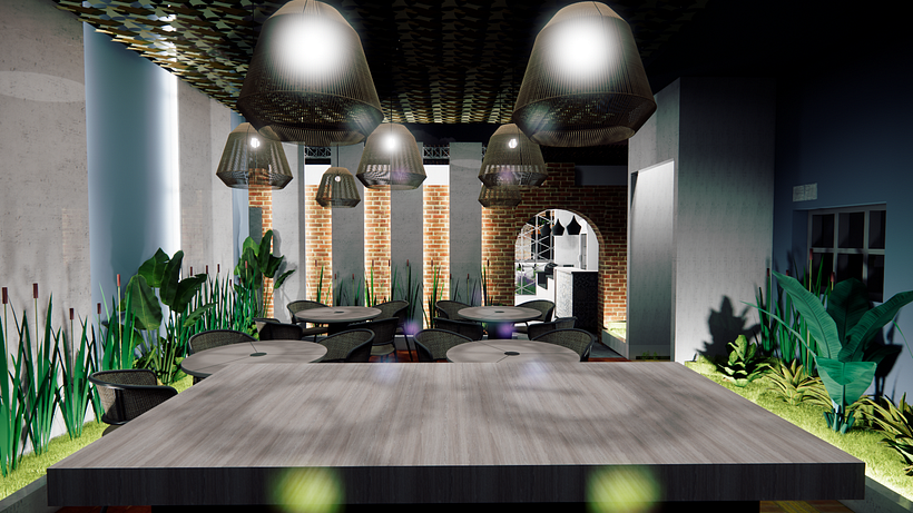 DISEÑO DE BAR CAFE + VIVERO  3