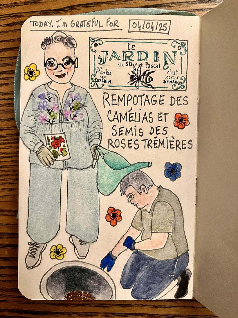 Carnet de gratitude : April 2025 sketchbook 1
