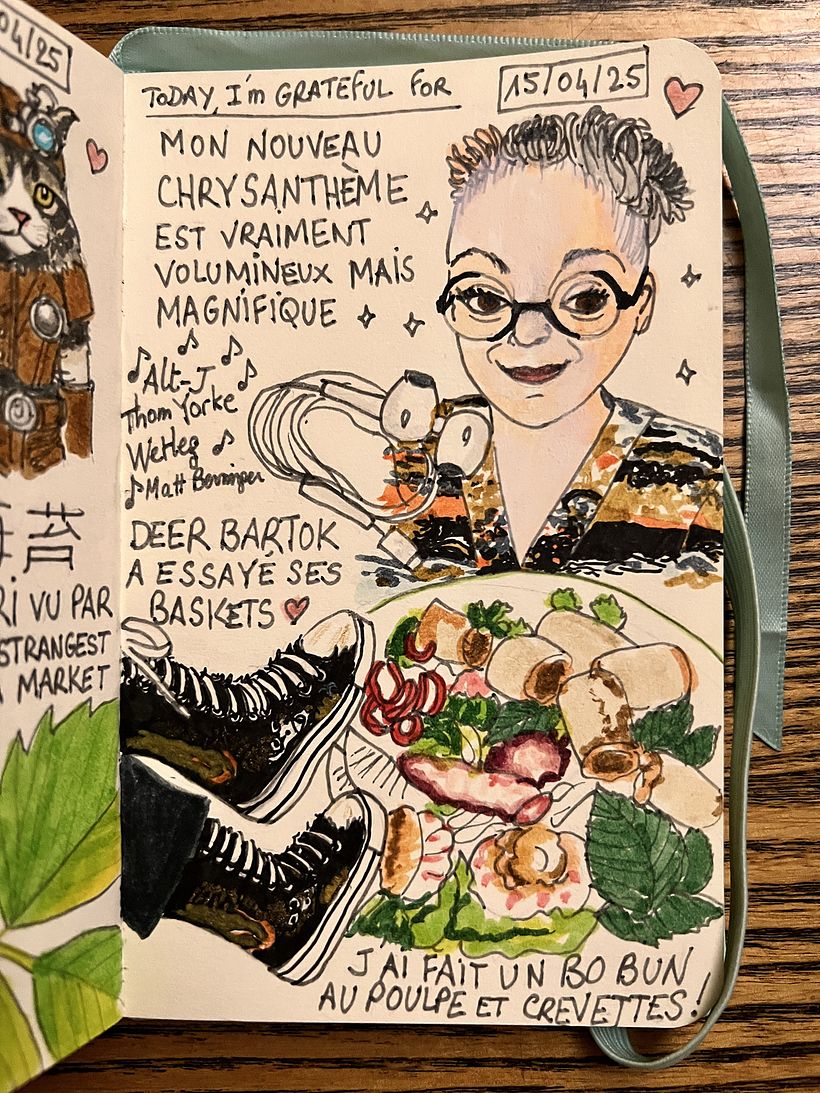 Carnet de gratitude : April 2025 sketchbook 1