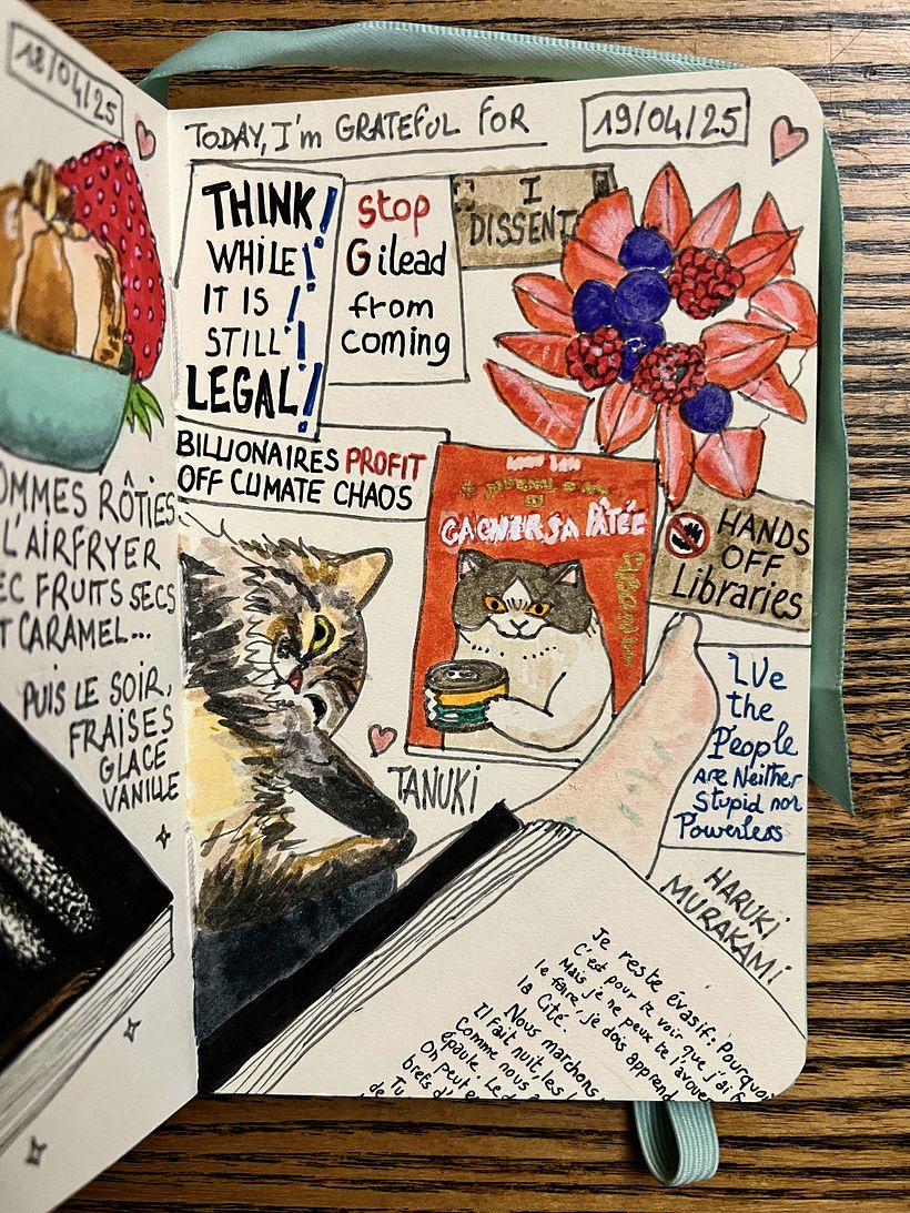 Carnet de gratitude : April 2025 sketchbook 1