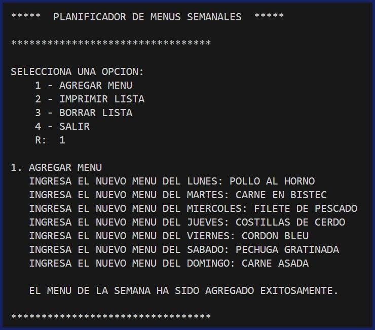PLANIFICADOR DE MENUS SEMANALES 1